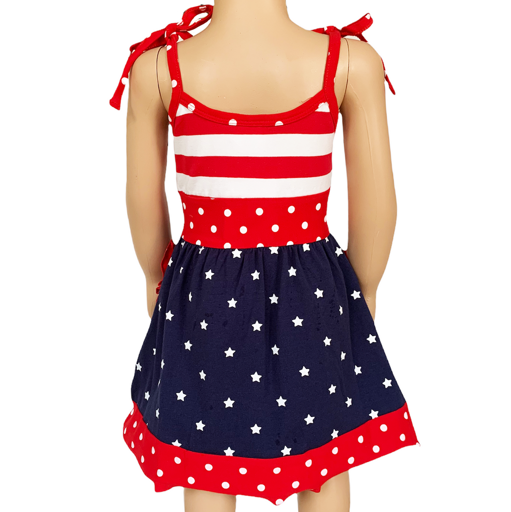 AL Limited Girls 4th of July Patriotic Red White and Blue Dress size 9