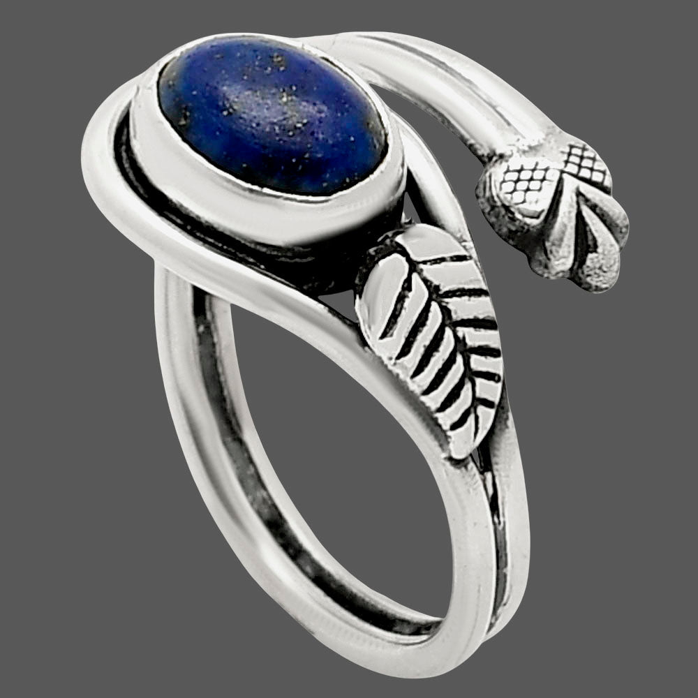 Adjustable - Natural Lapis Lazuli Ring size-6 R-1276 SDR249773