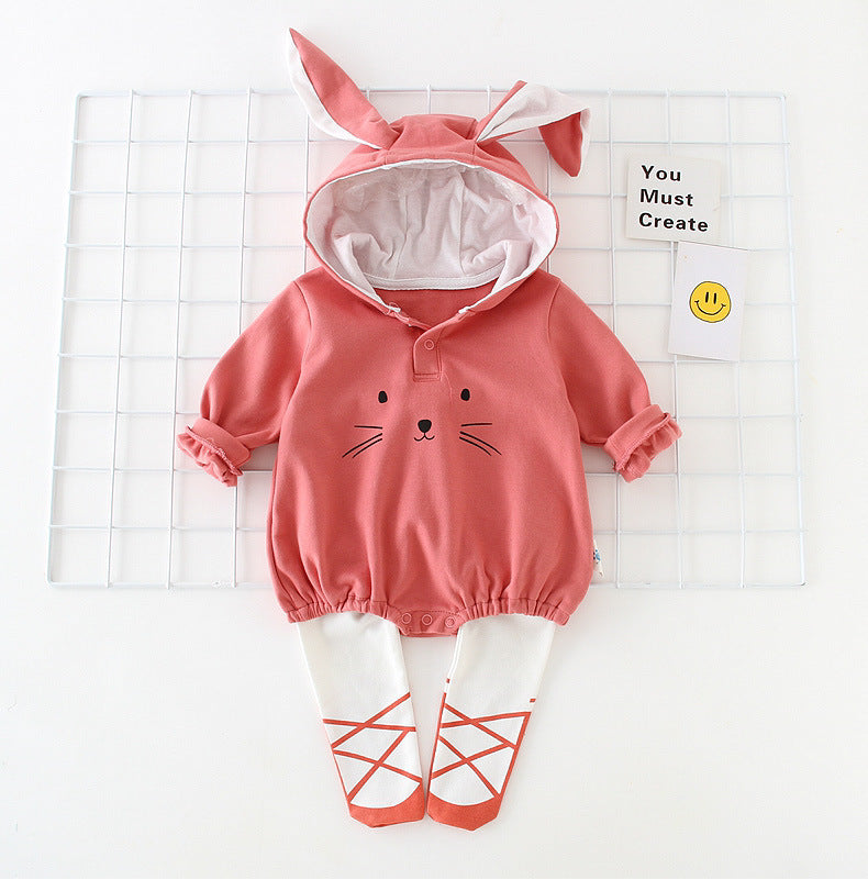 Baby Cartoon Shape Solid Color Long Sleeved Triangle bodysuit