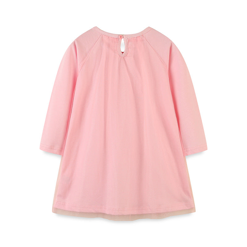 Arrival Girls’ Long Sleeve Princess Dress For Children, Baby Girls’ Exquisite Heart/Star Mesh Dress