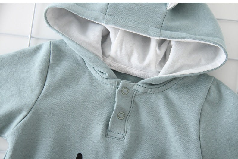 Baby Cartoon Shape Solid Color Long Sleeved Triangle bodysuit