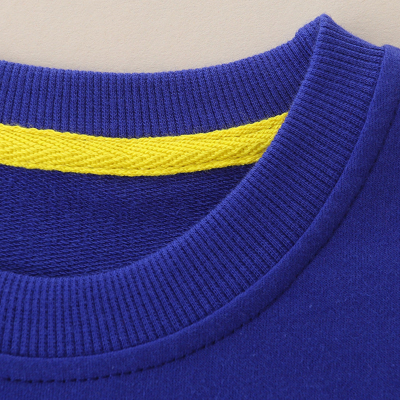 Baby Girl Embroidered Pattern Long Sleeve O-Neck Cotton Hoodie