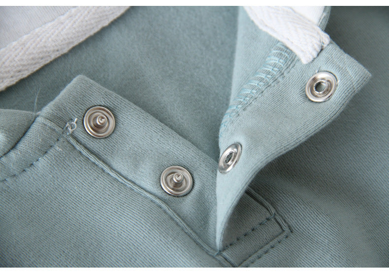 Baby Cartoon Shape Solid Color Long Sleeved Triangle bodysuit