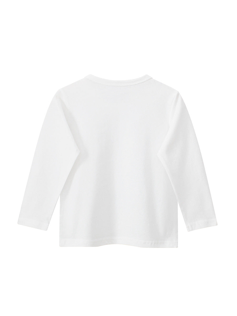 Autumn Arrival Kids Girls Unique Apple Print Crew Neck Long Sleeves Shirt