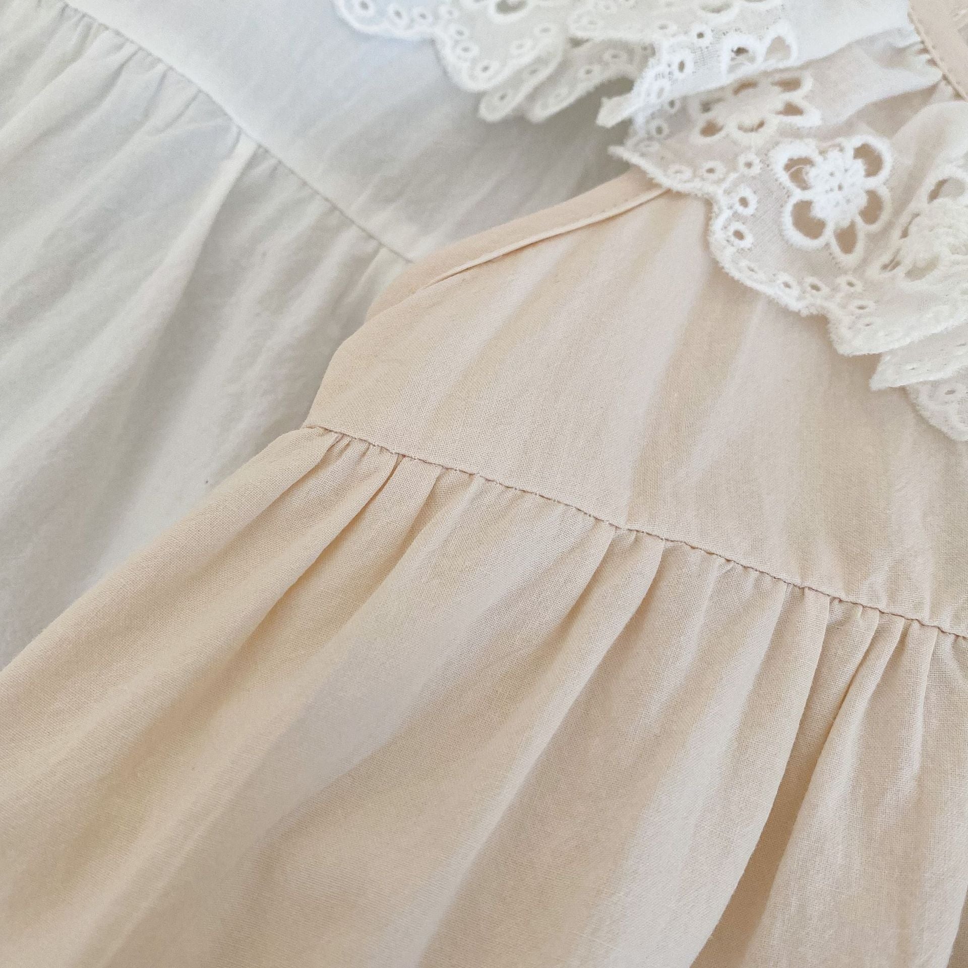 Baby Solid Color Mesh Doll Neck Sleeveless bodysuit