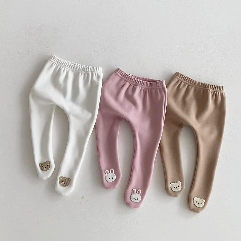 Autumn and Winter Arrival Cute Cartoon Style Animals Pattern Baby Leggings