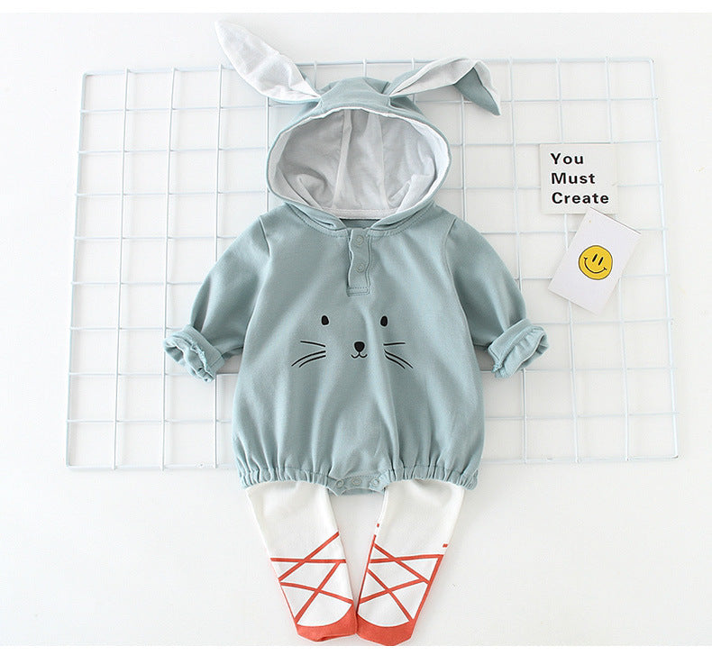 Baby Cartoon Shape Solid Color Long Sleeved Triangle bodysuit